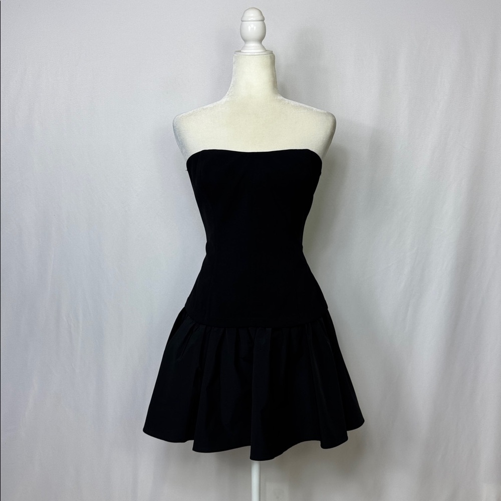 ASTR The Label Strapless Drop‎ Waist Mini Dress Size Medium Black NWOT - Picture 7 of 14